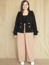 ABRIGO CORTO HEBILLAS CON POLAR