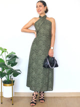 CONJUNTO HALTER VERDE MILITAR