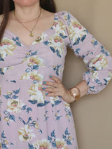 MAXIVESTIDO ESCOTE CORAZÓN ESTAMPADO ROSA