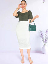 FALDA MIDI TWEED