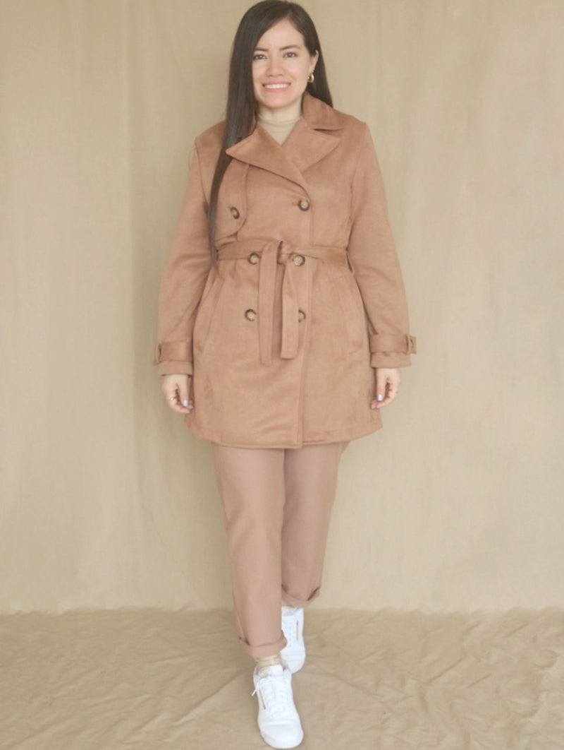 GABARDINA CORTA CAMEL
