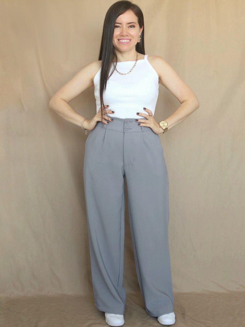 PANTALÓN PALAZO CON ELÁSTICO