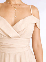 MAXIVESTIDO TIRAS MANGA CAIDA (OUTLET)