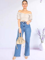 BLUSA CON REGULADOR MANGA CORTA