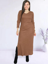MAXIVESTIDO RIB BOTONES COSTADO