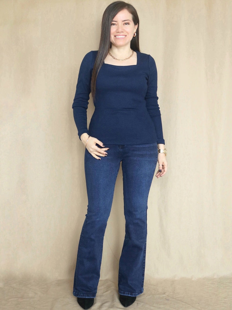 POLO RIB ESCOTE CUADRADO