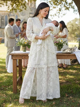 MAXIVESTIDO FULL BOBOS CON PRETINA CREMOSO