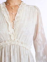 MAXIVESTIDO FULL BOBOS CREMOSO