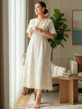 MAXIVESTIDO PRETINA DRAPEADA IVORY