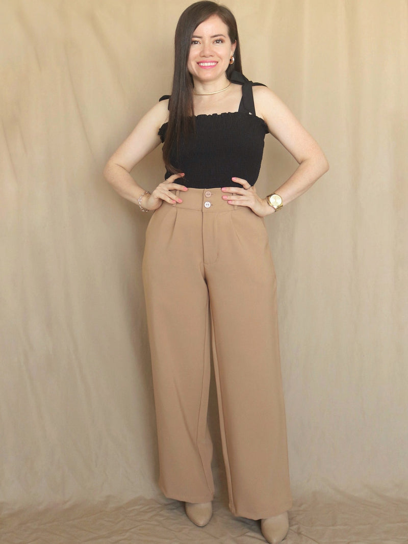 PANTALÓN PALAZO CON ELÁSTICO