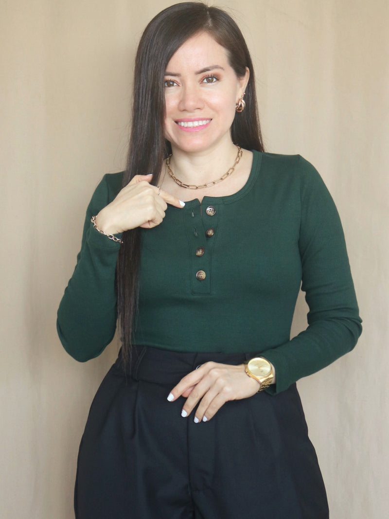 POLO RIB BOTONES EN BUSTO