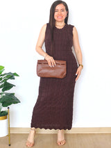 MAXIVESTIDO TEJIDO ONDAS