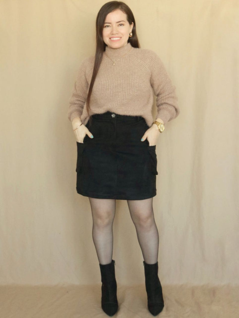 FALDA SHORT CARGO NEGRO