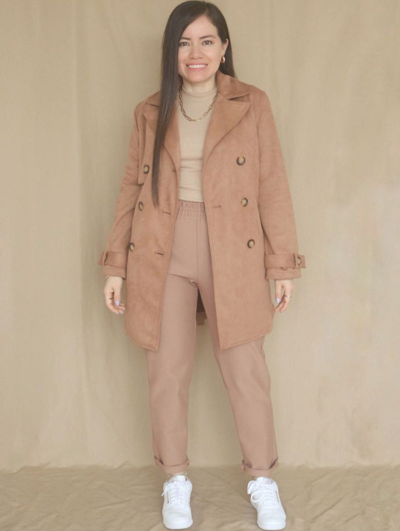 GABARDINA CORTA CAMEL