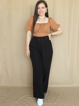 PANTALÓN PALAZO CON ELÁSTICO