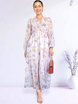 MAXIVESTIDO FULL BOBOS FLORES LILAS