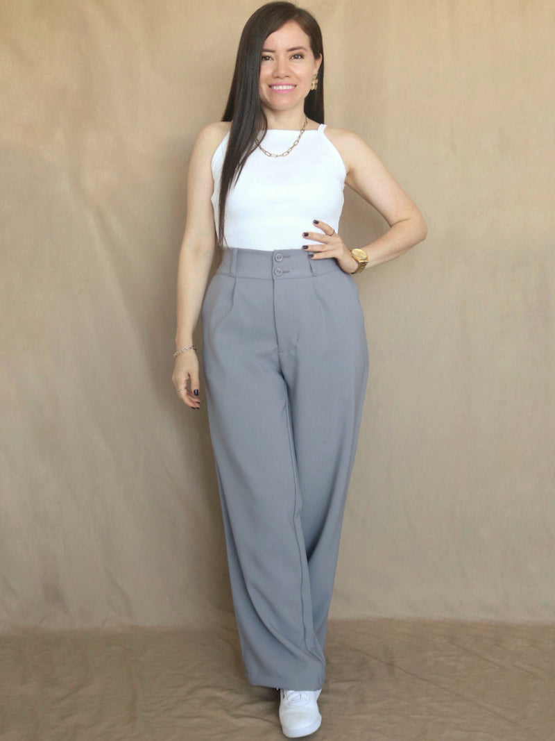 PANTALÓN PALAZO CON ELÁSTICO