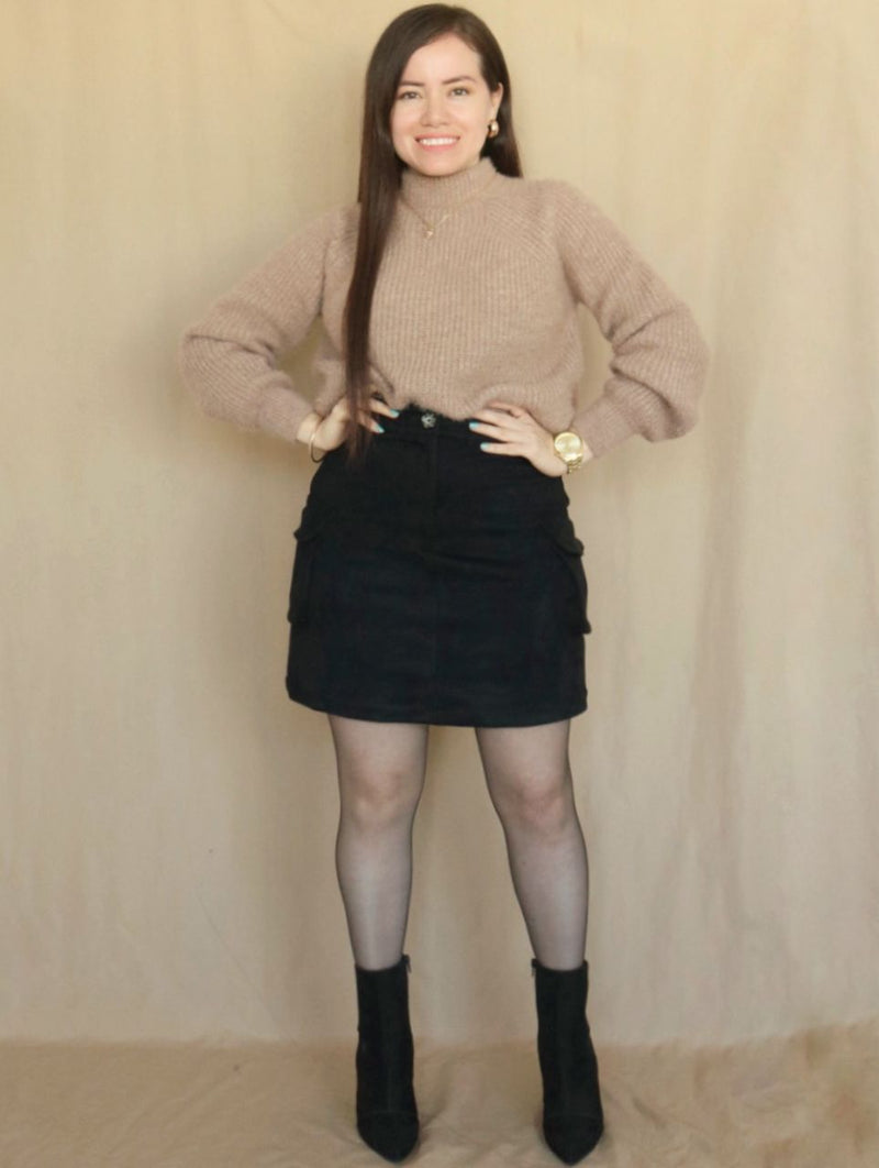 FALDA SHORT CARGO NEGRO
