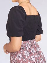 BLUSA CON REGULADOR MANGA CORTA