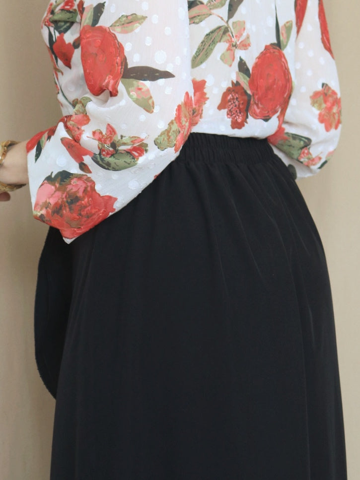 MAXIFALDA VUELOS PEQUEÑOS COLOR ENTERO