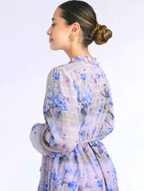MAXIVESTIDO FULL BOBOS CON PRETINA ESTAMPADO LILA (O)