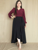 MAXIFALDA VUELOS GRANDES COLOR ENTERO