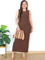 MAXIVESTIDO TEJIDO ONDAS