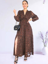 MAXIVESTIDO FULL BOBOS CHOCOLATE