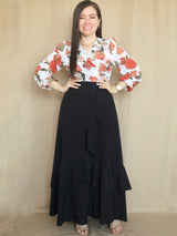 MAXIFALDA VUELOS PEQUEÑOS COLOR ENTERO