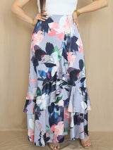 MAXIFALDA VUELOS PEQUEÑOS ESTAMPADA