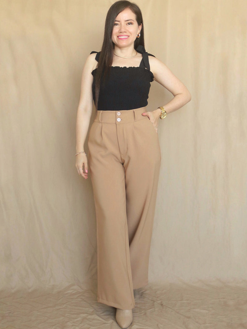 PANTALÓN PALAZO CON ELÁSTICO