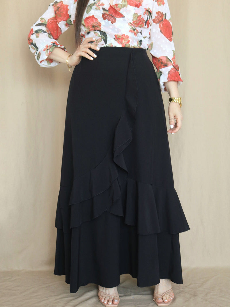 MAXIFALDA VUELOS PEQUEÑOS COLOR ENTERO