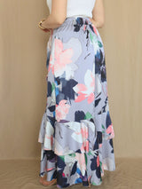 MAXIFALDA VUELOS PEQUEÑOS ESTAMPADA