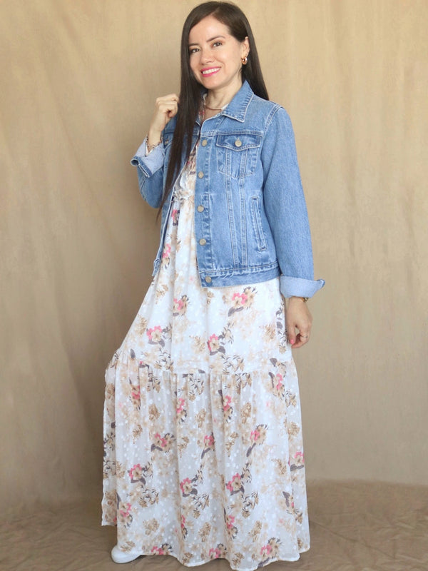 CASACA DENIM CELESTE