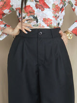 PANTALÓN PALAZO SASTRE NEGRO