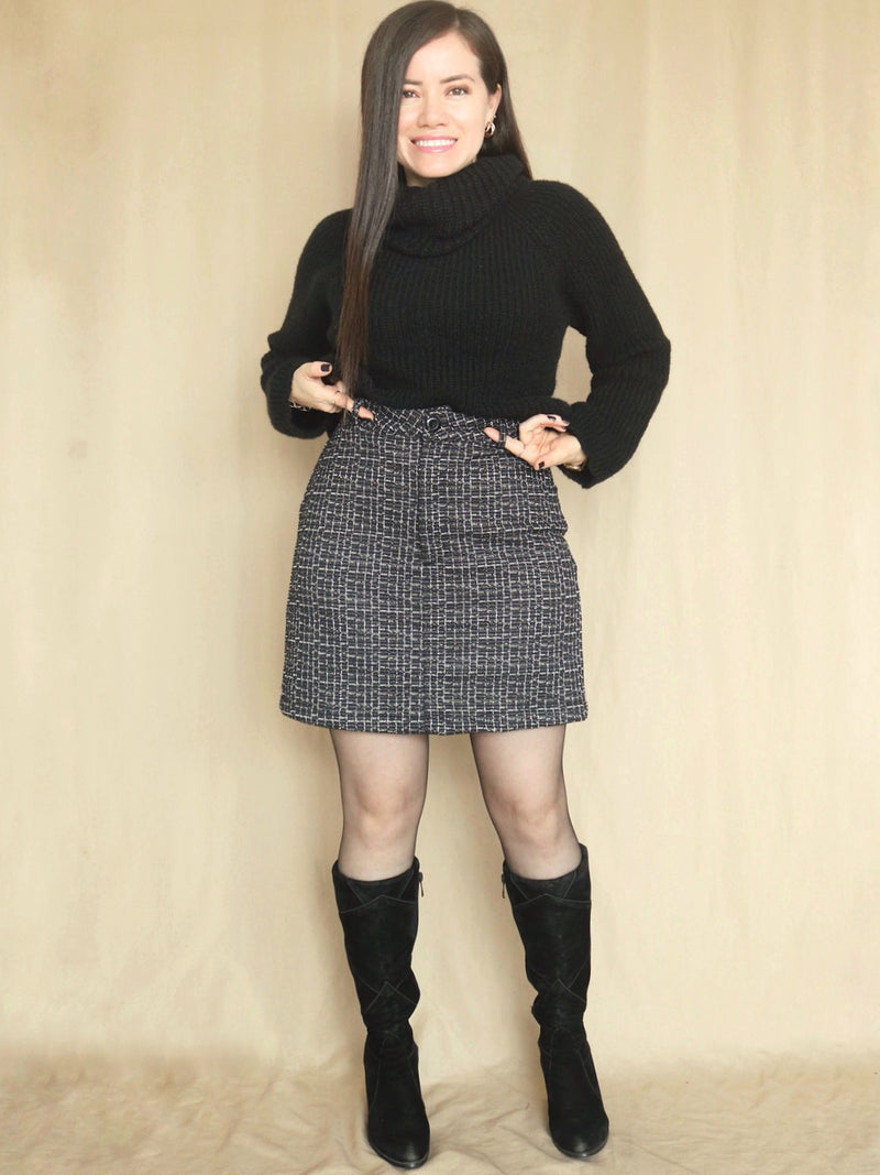 FALDA SHORT TWEED