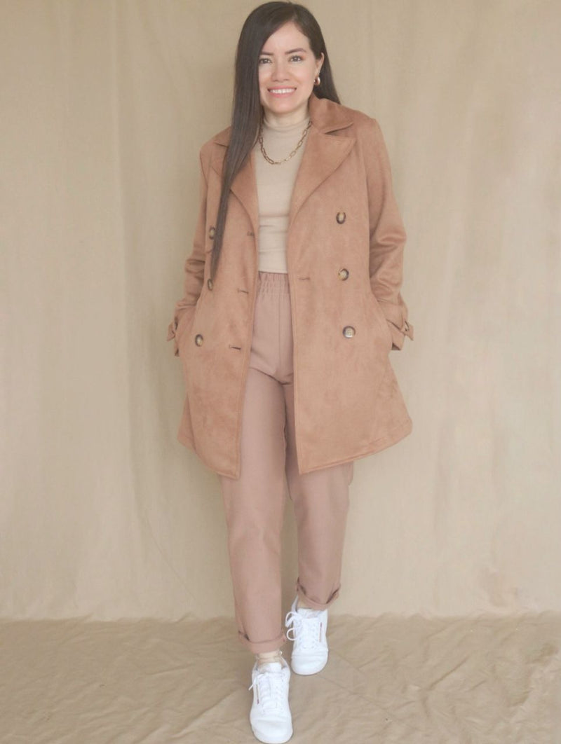 GABARDINA CORTA CAMEL