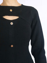 VESTIDO CORTO BOTONES CORTE A IMPORTADO