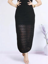 MAXIVESTIDO TEJIDO CUELLO HALTER