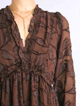 MAXIVESTIDO FULL BOBOS CHOCOLATE
