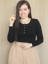 POLO RIB BOTONES EN BUSTO