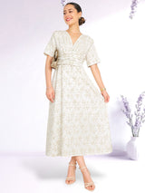 MAXIVESTIDO PRETINA DRAPEADA IVORY