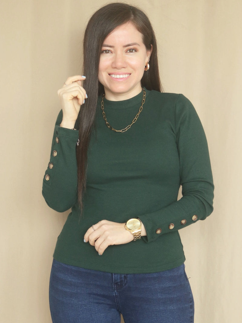 POLO RIB BÁSICO BOTONES