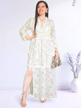 MAXIVESTIDO FULL BOBOS CON PRETINA CREMOSO