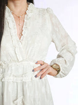 MAXIVESTIDO FULL BOBOS CON PRETINA CREMOSO