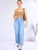 PANTALÓN WIDE LEG JEAN PETIT CORREA KALESSY