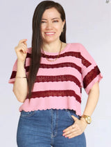 POLO TEJIDO CON FRANJAS