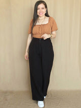 PANTALÓN PALAZO CON ELÁSTICO