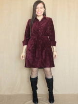 VESTIDO CORTO CAPA CAMISERO GAMUZADO