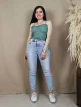 PANTALÓN MOM JEAN RASGADO